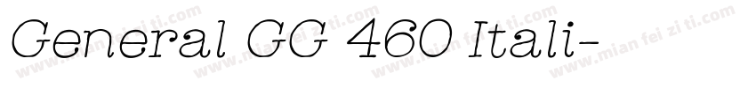 General GG 460 Itali字体转换